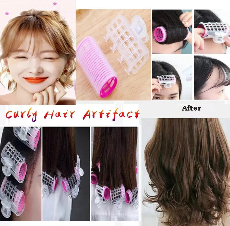 Soft Hair Curler No Heat Bangs Hair Clip Curly Self-adhesive Curling Clip Heatless Air Bangs Fixed Artifact  Styling Tools