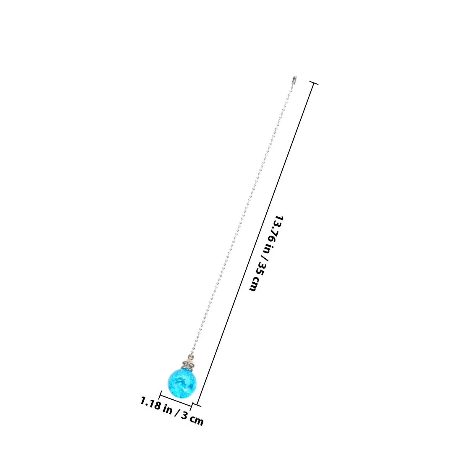 2Pcs Decorative Crystal Ball Ceiling Fan Pull Chain Extender Crackled Pendant Pull Switch for Ceiling Light Fan Control Elegant