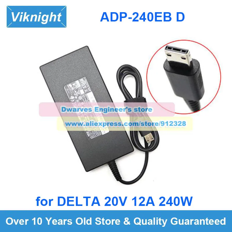 

Genuine 240W Delta 20V 12A AC Adapter ADP-240EB D Charger for MSI Gaming Laptop GP76 GE66 GE76 GP66 Power Supply Rectangle Tip