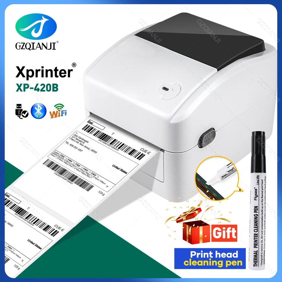 

XP-420B Thermal Label Barcode Shipping Printer 4 inch Support QR code 4x6 Shipping Label USB Wifi Bluetooth Lan Port Printer