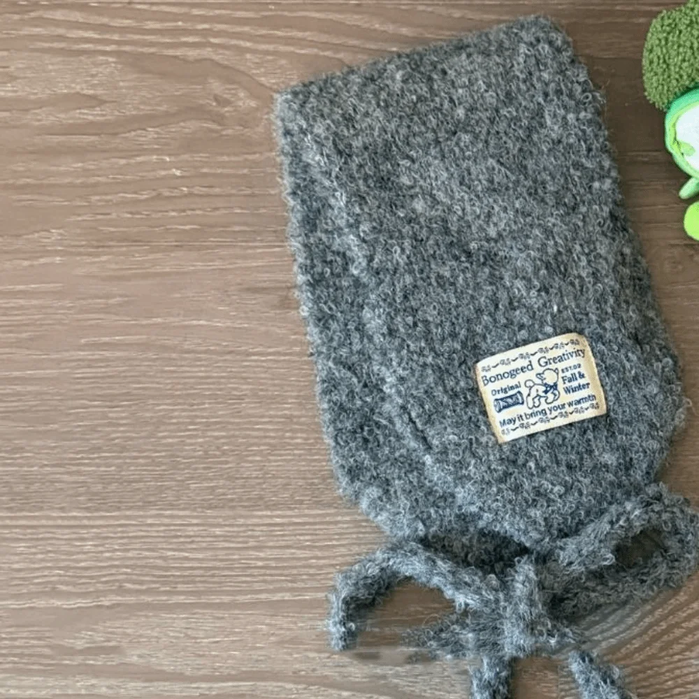 Paraorecchie con cinturino in lana stile coreano moda addensare copri orecchie lavorati a maglia tinta unita protezione per le orecchie antivento orecchie calde ragazze