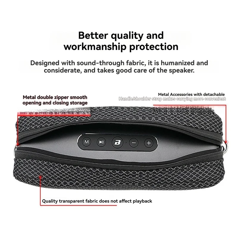 X12A-Voor BOGASING S8 Pro Max Bluetooth-luidsprekertas Draagbaar Draagbaar, Geluidsdoorlatend, Reisdraagtas A