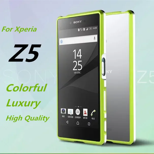 Z5 Dual Bumper case Luxury Deluxe Ultra Thin Protective aluminum Bumper Frame Case For Sony Xperia Z5 E6633 E6653 E6683 5.2-inch