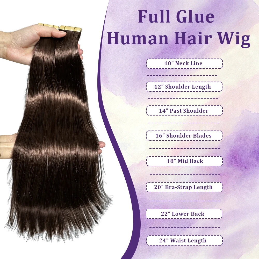 Seamless Invisible Remy Hair Extensions 16 18 20 22 Inch Tape in Hair Extensions Human Hair Tape ins for Women Brazilian Dark Brown 21Pcs 50g 100% Human Hair