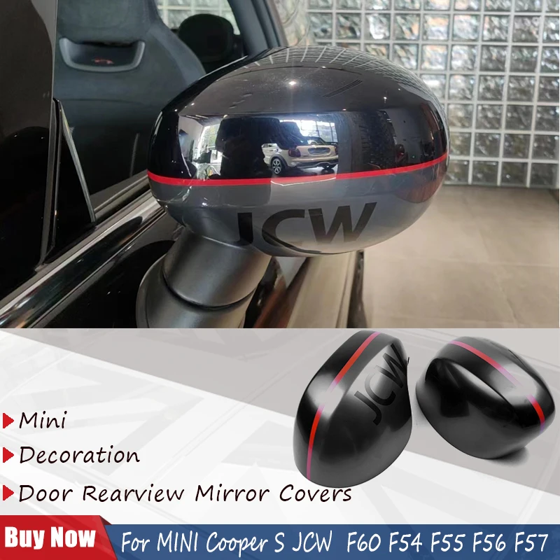 Car Door Side Rearview Mirror Covers For Mini Cooper S JCW F54 F55 F56 F57 F60 Countryman 2020 2021 2022 2023 2024 Accessories