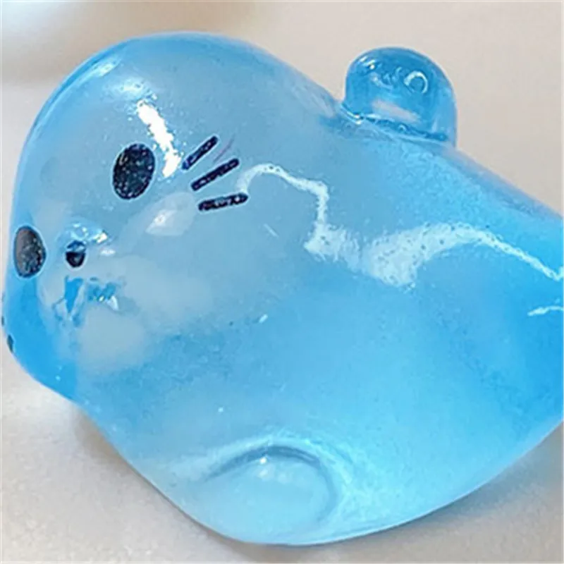 

100Pcs Cute Seal Pups 4 Styles DIY Collectible Animal Toys Mini Sea Creatures Resin Figures - Glow in the Dark Seals & Luminous