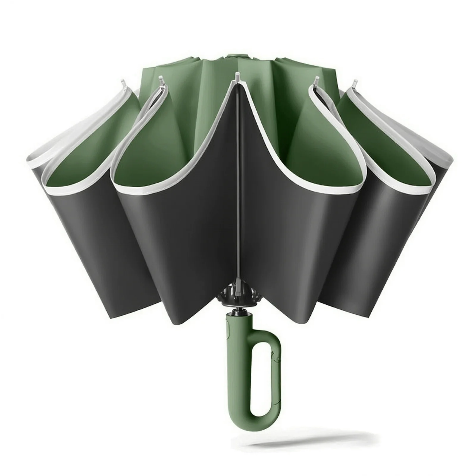 Hands Free Umbrella Large Led Automatic Folding Umbrella Travel Friendly Black With 360