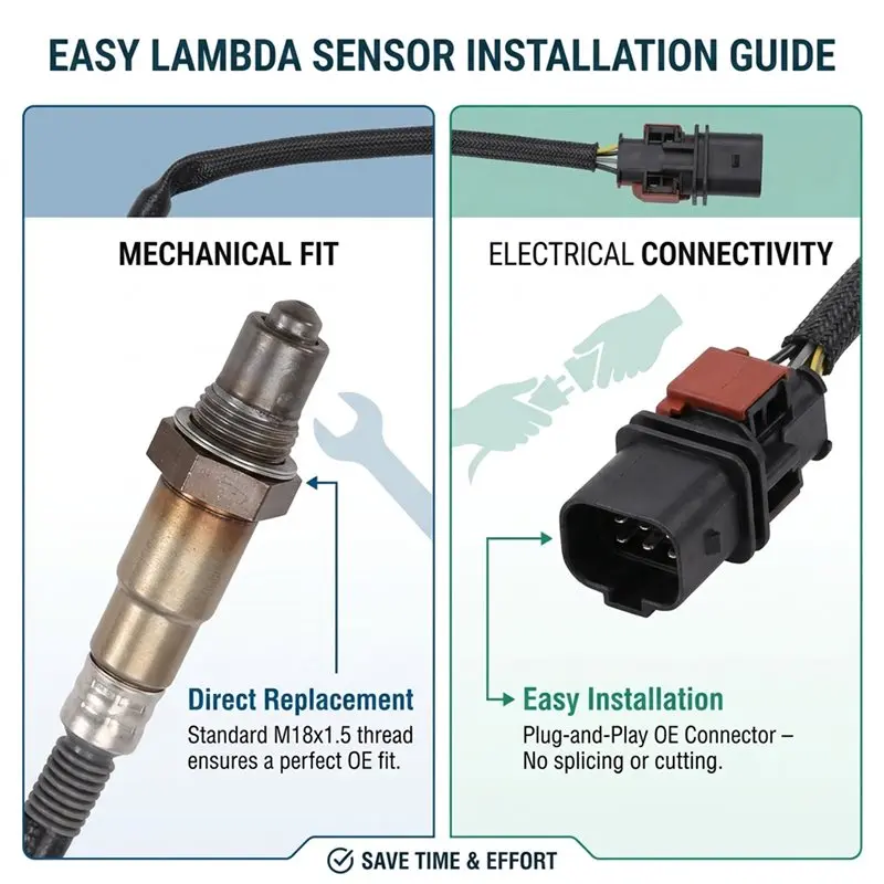 Front O2 Sensor Lambda Probe Oxygen 0258017532 H1B1-9Y460-Da Fit For Ford ECOSPORT FIESTA MK7 1.0 Ecoboost 2013-2023 4