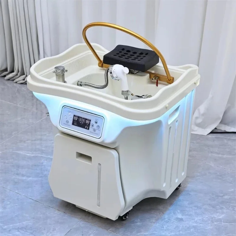 Luxury Shampoo Spa Tubular Portable Shampoo Basin with Two Water Tanks Hair Salon Hair Therapist