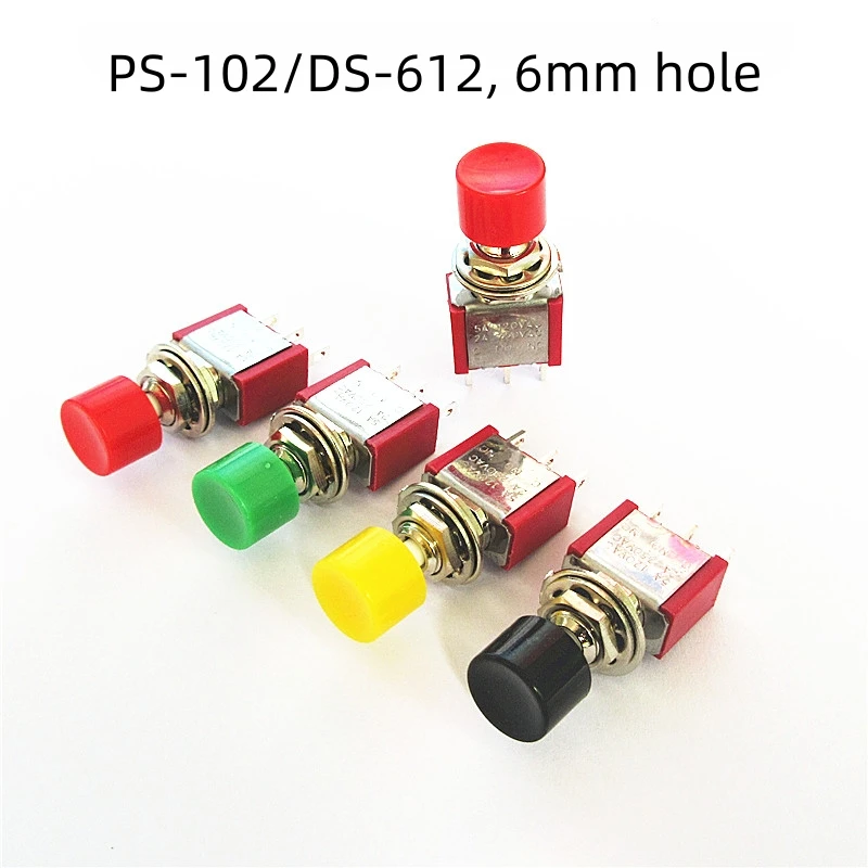 Red Toggle Switch, Twist-Type Head Rocker Switch MTS-102, 103, 202, Two-Position and Three-Position Toggle, Self-Resetting
