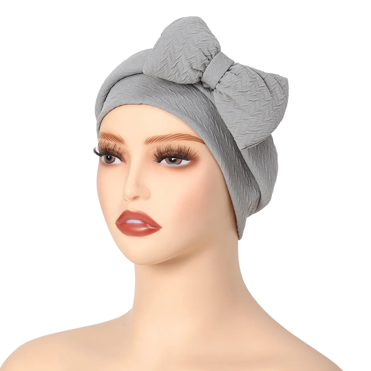 Indische Hut Bowknot Turban Frauen Muslimischen Hijab Stretch Chemo Kappe Haarausfall Kopf Schal Wrap Mützen Motorhaube Headwear Turbante Mujer