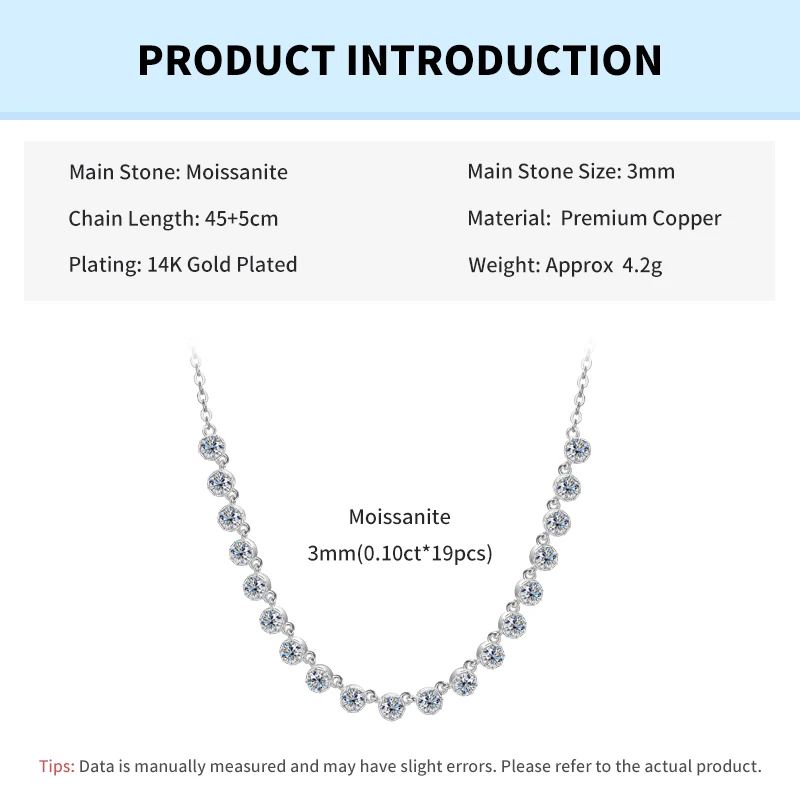 Moissanite Bubble Necklace, Certified Lab Created Diamond