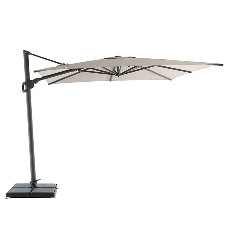 3*3m rectangular cantilever umbrellas roma patio shade ,  outdoor garden umbrella 360 degrees rotate base umbrella full aluminum