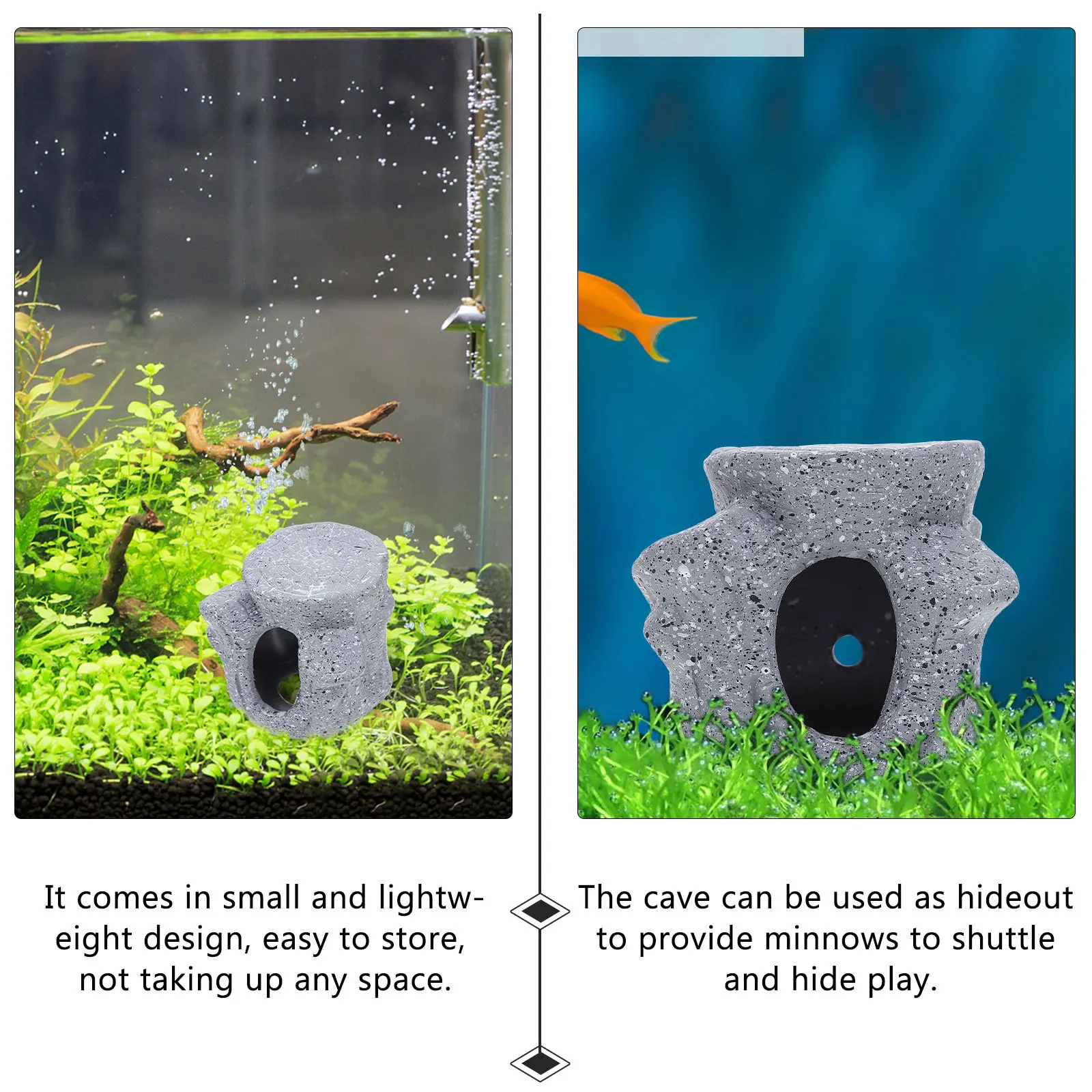 

Clay Fish Shelter Decorative Aquarium Cave Delicate Shrimp Cave Aquarium Accessory Household Tabletop Decor Desktop Decor