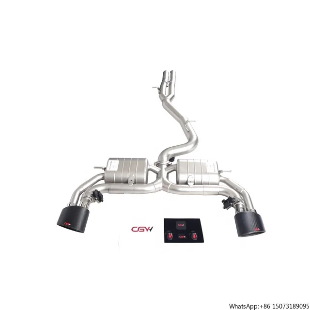 High Performance Stainless Valvetronic Muffler Catback  System for  RS3 2.5T Sedan Carbon Fiber Exhaust Tip