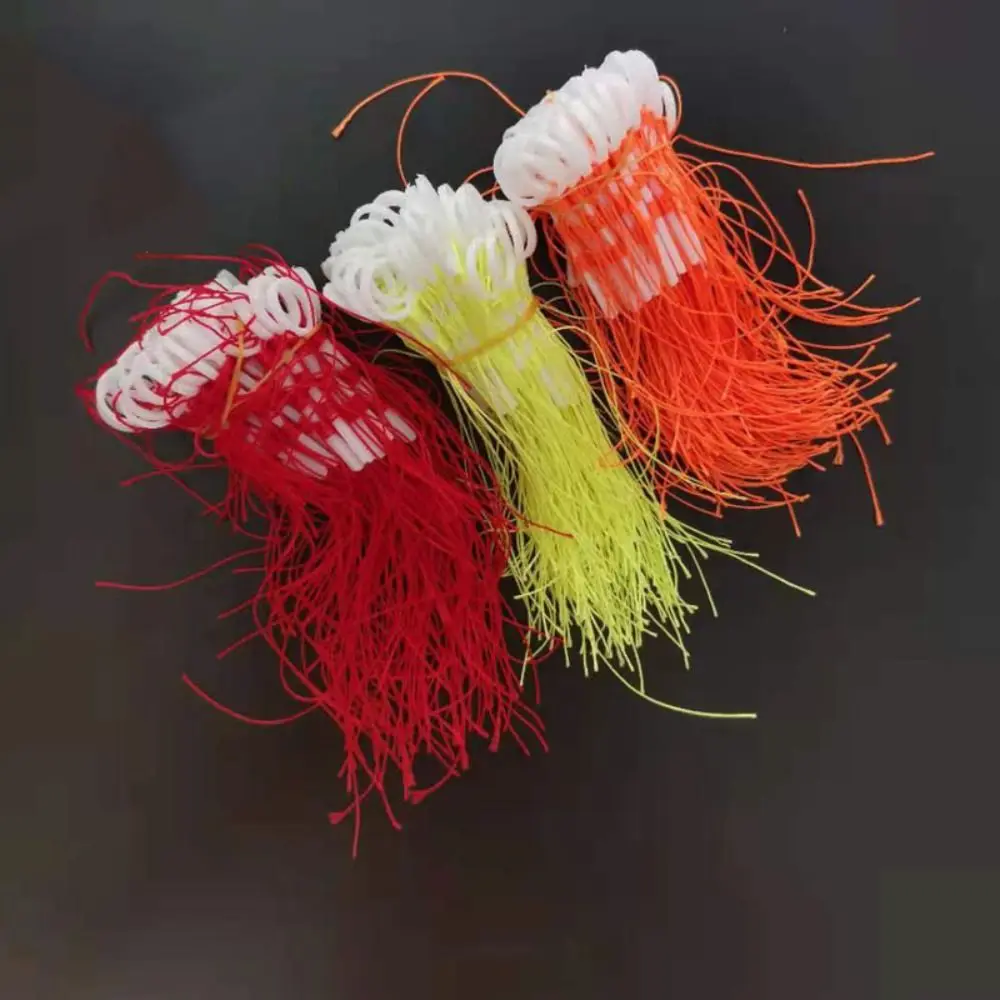 50 قطعة خيط القطن بوبر لوبر وقف عقدة الحبل سلسلة أدوات الصيد خيط القطن عقدة برتقالي/أحمر/أصفر البلاستيك روك الصيد