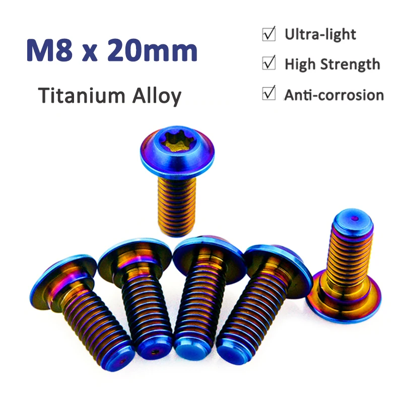 

1Pcs Titanium Bolt M8x20mm Torx Flange Head Screw for Motorcycle Brake Disc Ti Fasteners Motorbikes Shell Modification Screws