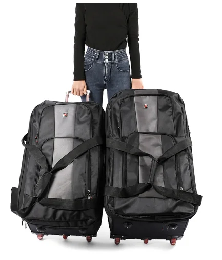 Bolsa de equipaje con ruedas de gran capacidad, bolsa de equipaje rodante de viaje con ruedas, 32 pulgadas, 28 pulgadas