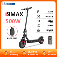 iScooter i9Max 500W Powerful Electric Scooter 10 inch Honeycomb Tire Electric Kick Scooter 35KM/H Foldable Scooters for Adults