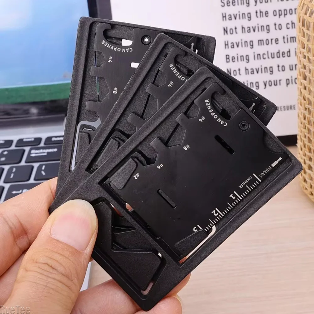 Multipurpose Gadget Camping Opener Wallet Kit Pocket Tool Multifunction Credit EDC Outdoor Bottle Survive Gear Card phone holder