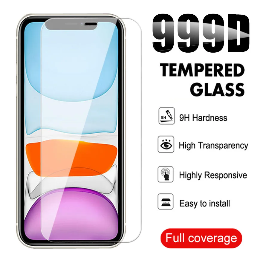 Tempered Glass For iPhone 7 8 11 12 Plus Pro Max Screen Protector For iPhone12 mini  X XS XR Max SE 2020 Transparent Glass Film