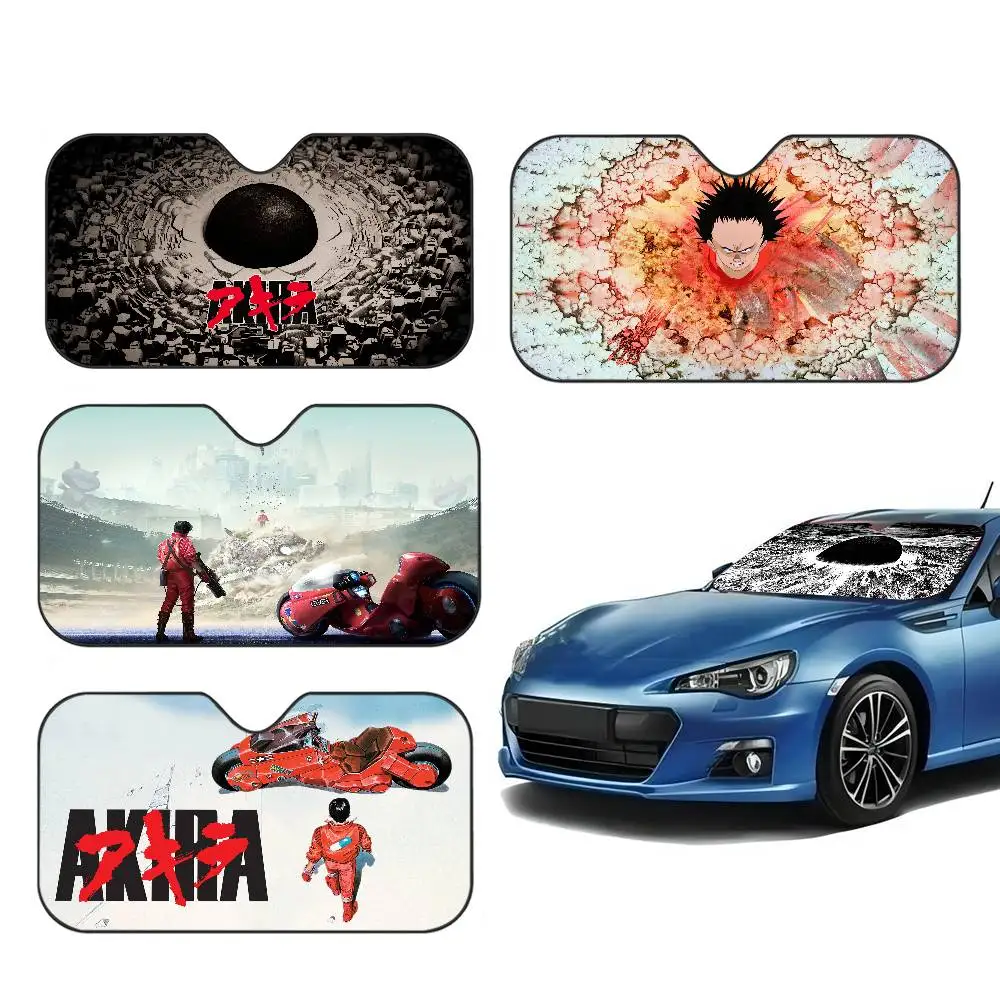 Hot Anime A-Akira Sunshade Windscreen 3D Film Plaid Gift Novelty Car Front Window Visor 70x130cm Sun Visor Solar Protect
