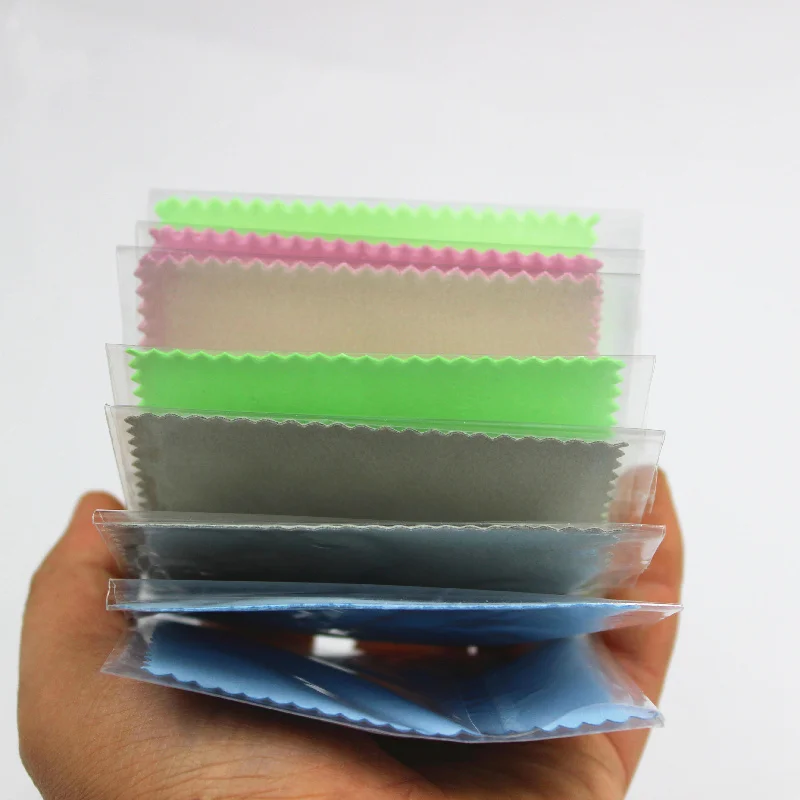50Pcs 8x8cm Individually Packaged Sterling Silver Jewelry Necklaces Shining Tools Cleaning Soft Cloth Polishing Wiping Cloth