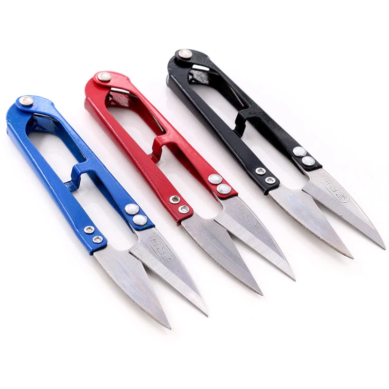 New Useful Stainless Steel Stitch U-Shape Use Scissors Cut Fishing Line Trimming Nipper Essential Cross Accessories 10.5cm