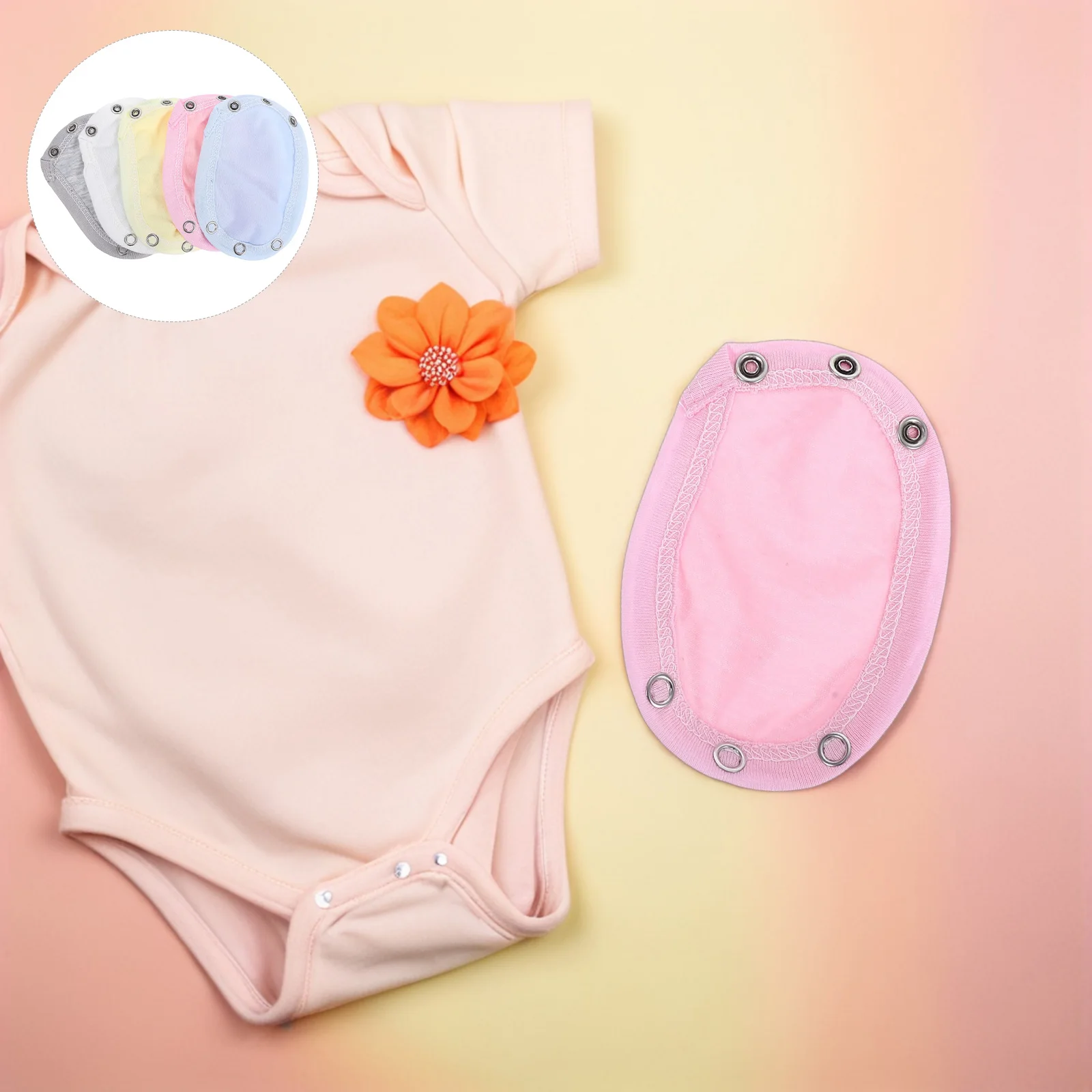 5 pçs bodysuit extensor snap algodão macacões peça de extensão para criança menino menina única camada macio confortável respirável