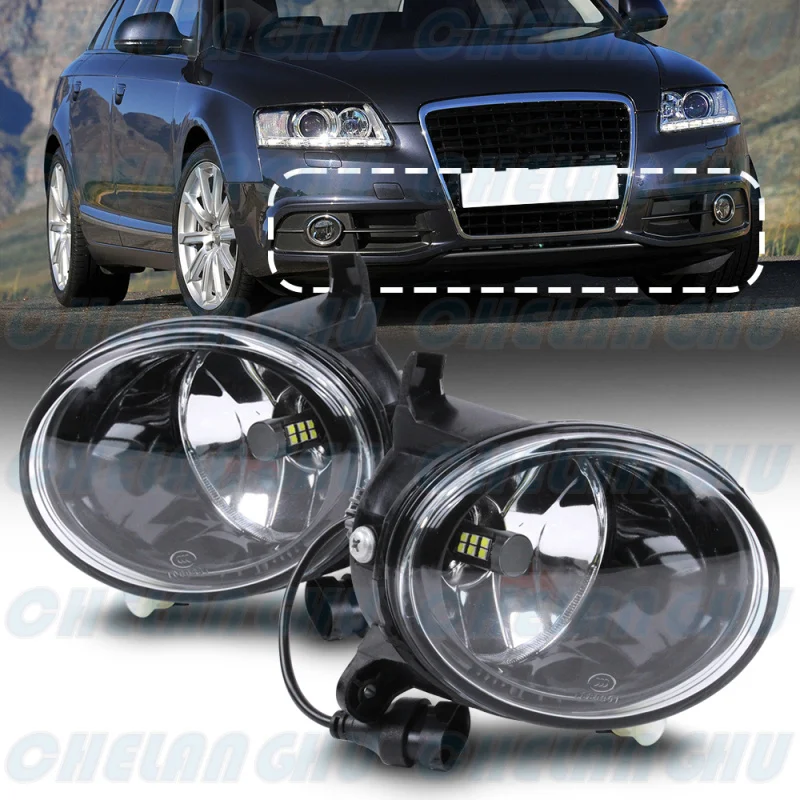 1 Pair LED Fog Lights For Audi A6 C6 Quattro & A6 Avant Quattro 2009 2010 2011 Car-styling Front Fog Lamp 8T0941699B/8T0941700B