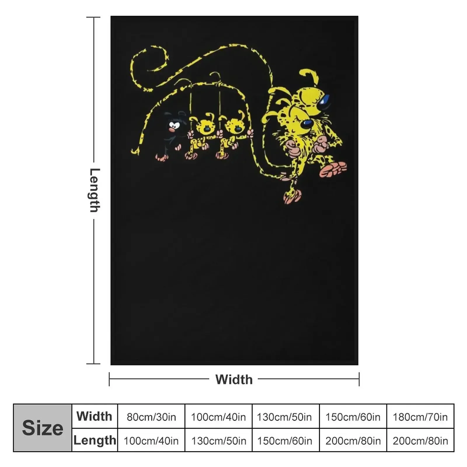 Marsupilami Babies Hanging On Tail Throw Blanket Bed Thermal Large Luxury St for winter Travel Blankets