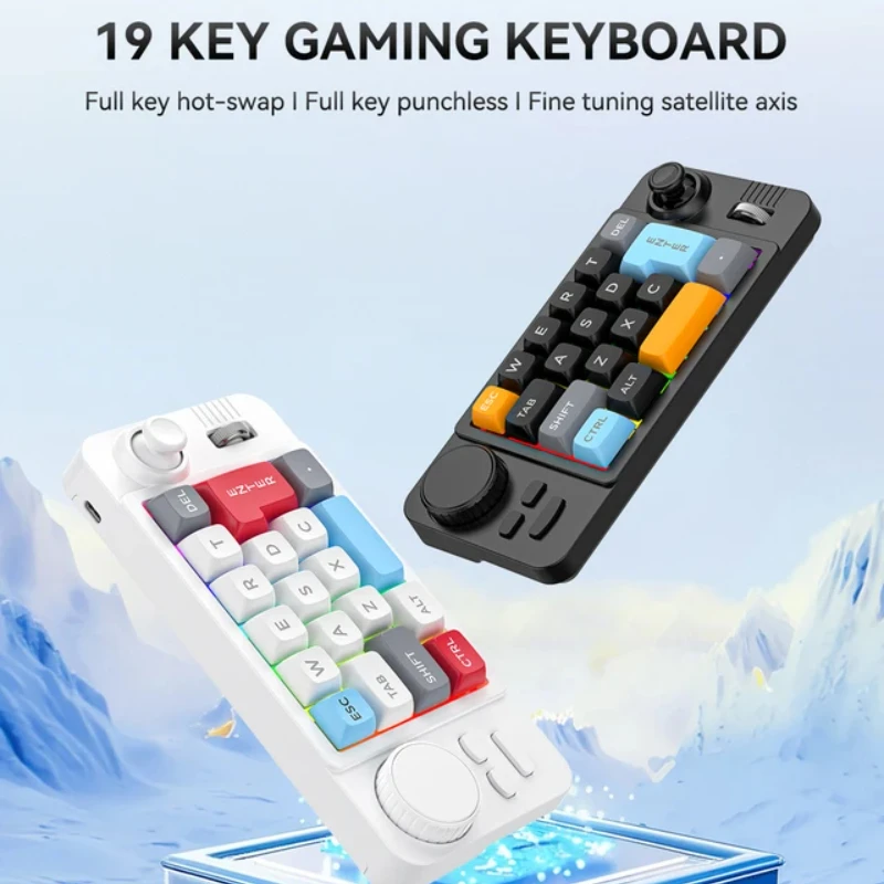 MECHREVO Z9 pro Wired Mechanical Keyboard Programmable with Volume Scroll Wheel Game Joystick 19-Key Hot-Swappable Number Keypad