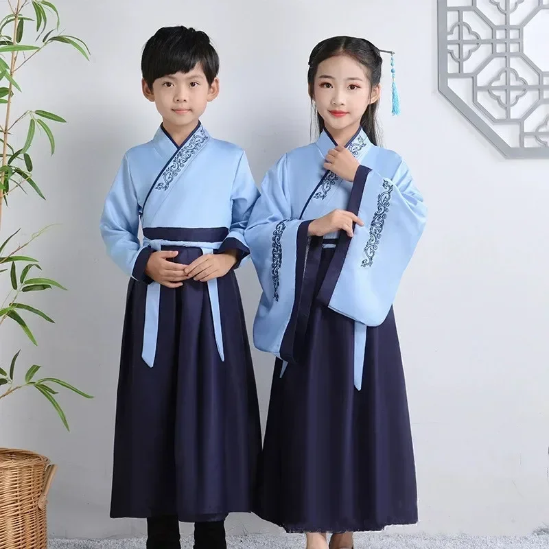 

Cosplay Girl Casual Dresses Vestido Show Baby Tang Chinese Ancient Costume Boy Outfit Robe Children Hanfu Dress Kids Clothes