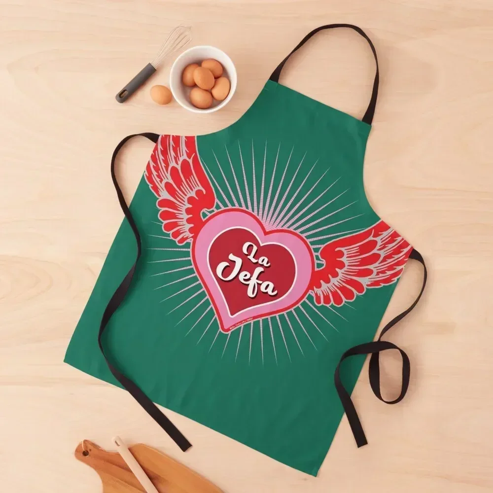 

La Jefa Heart Apron Restaurant household woman Camping kitchen utensil Apron