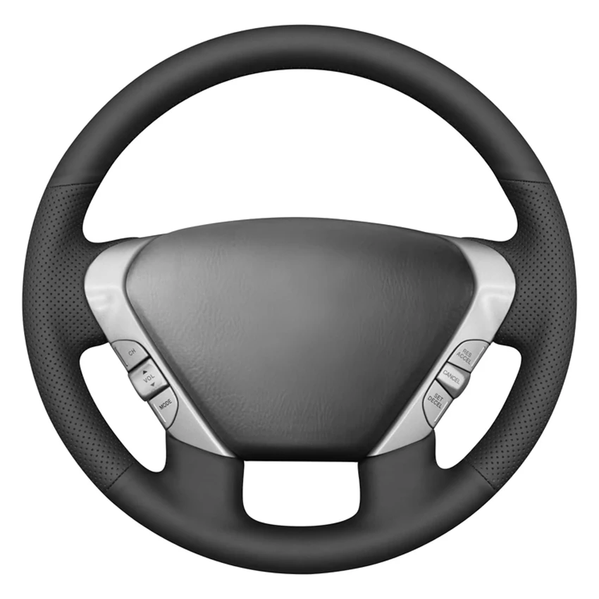 Black Faux Leather Car Steering Wheel Cover for Honda Pilot Element 2006-2011