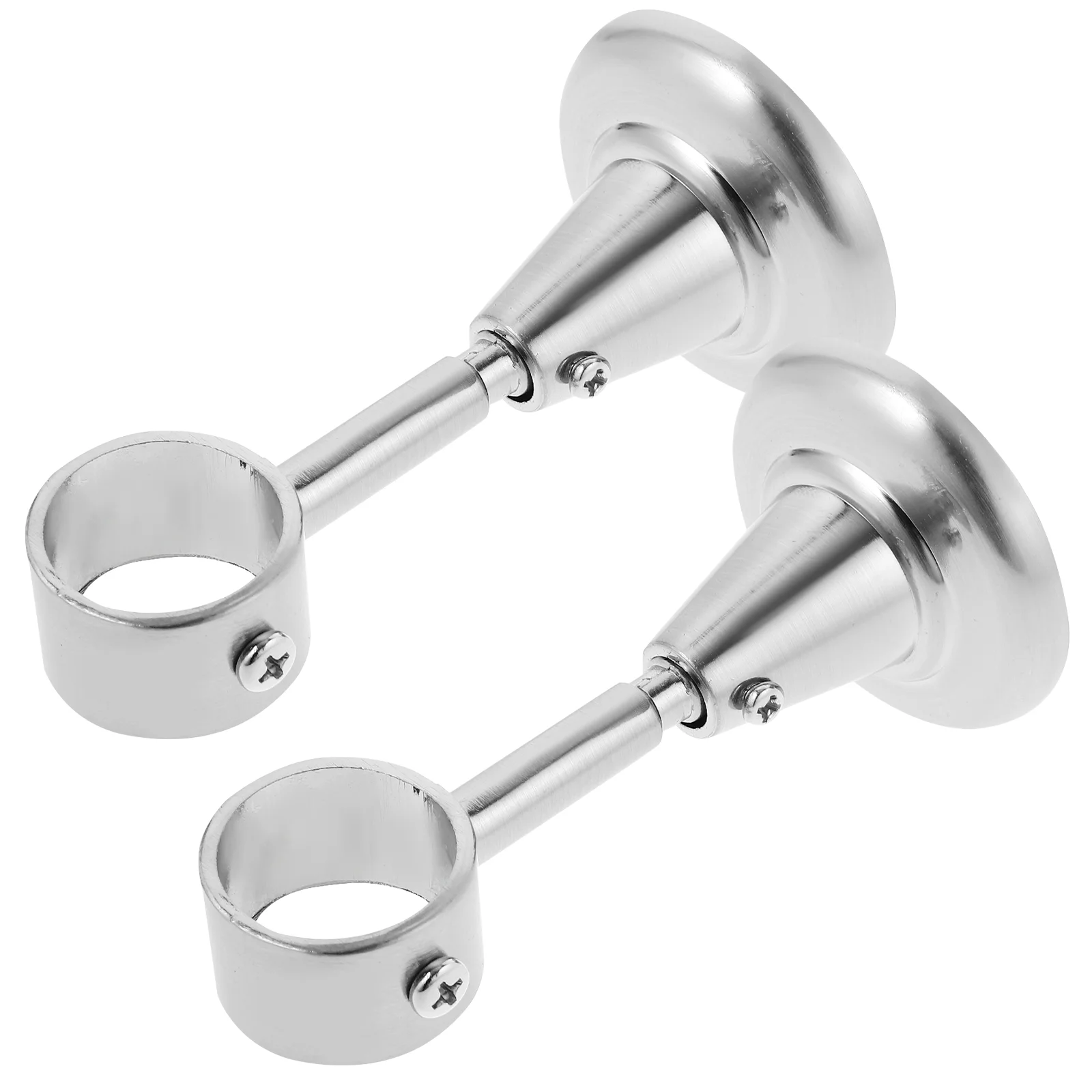 2 Pcs Curtain Rod Ceiling-mount Bracket 30im Magnet Hooks Single Holders Accessories