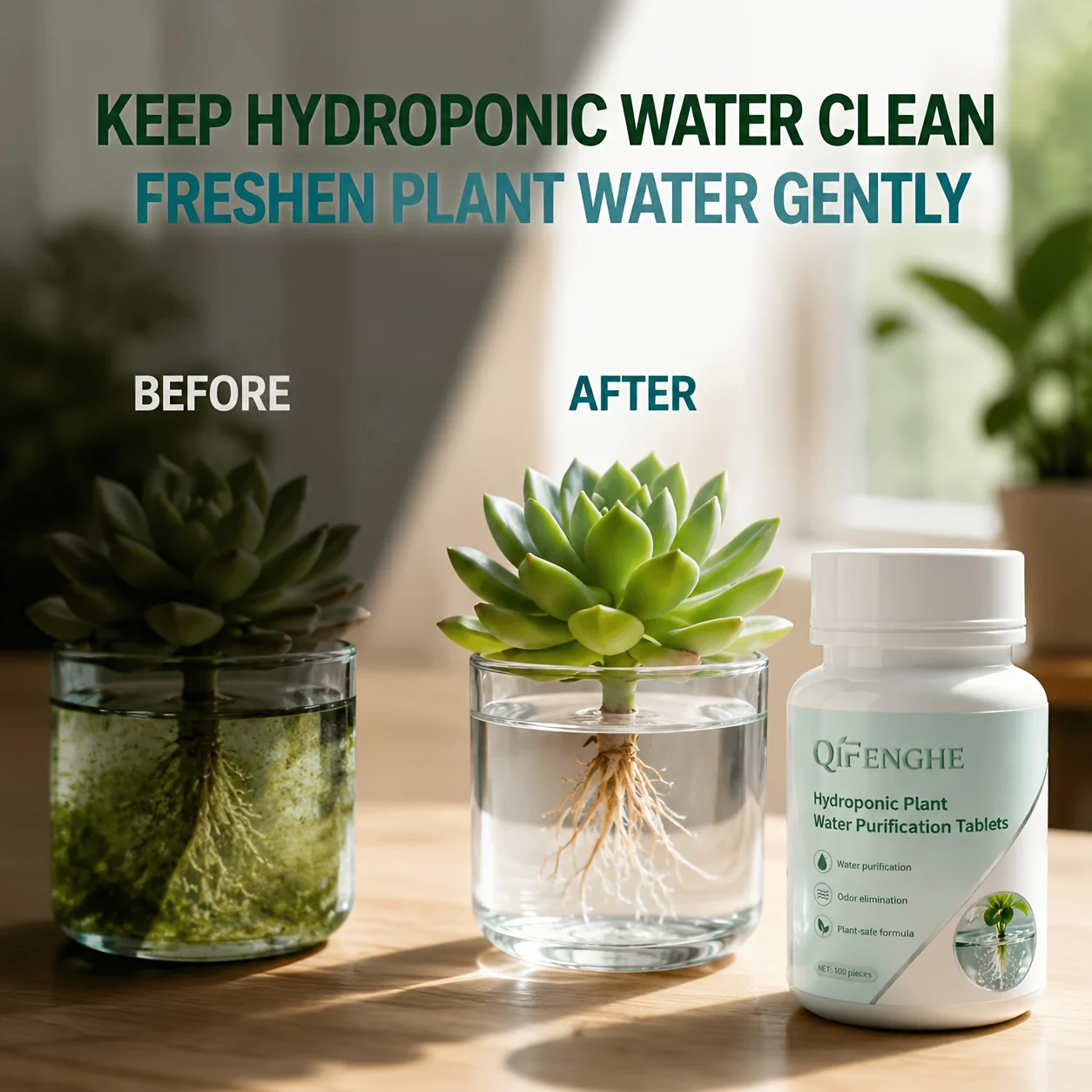 Hydroponic Water Purification Tablets - Work for Aquariums, Fish Tanks, Hydroponic Systems And Water Gardens, Fast Acting Formul