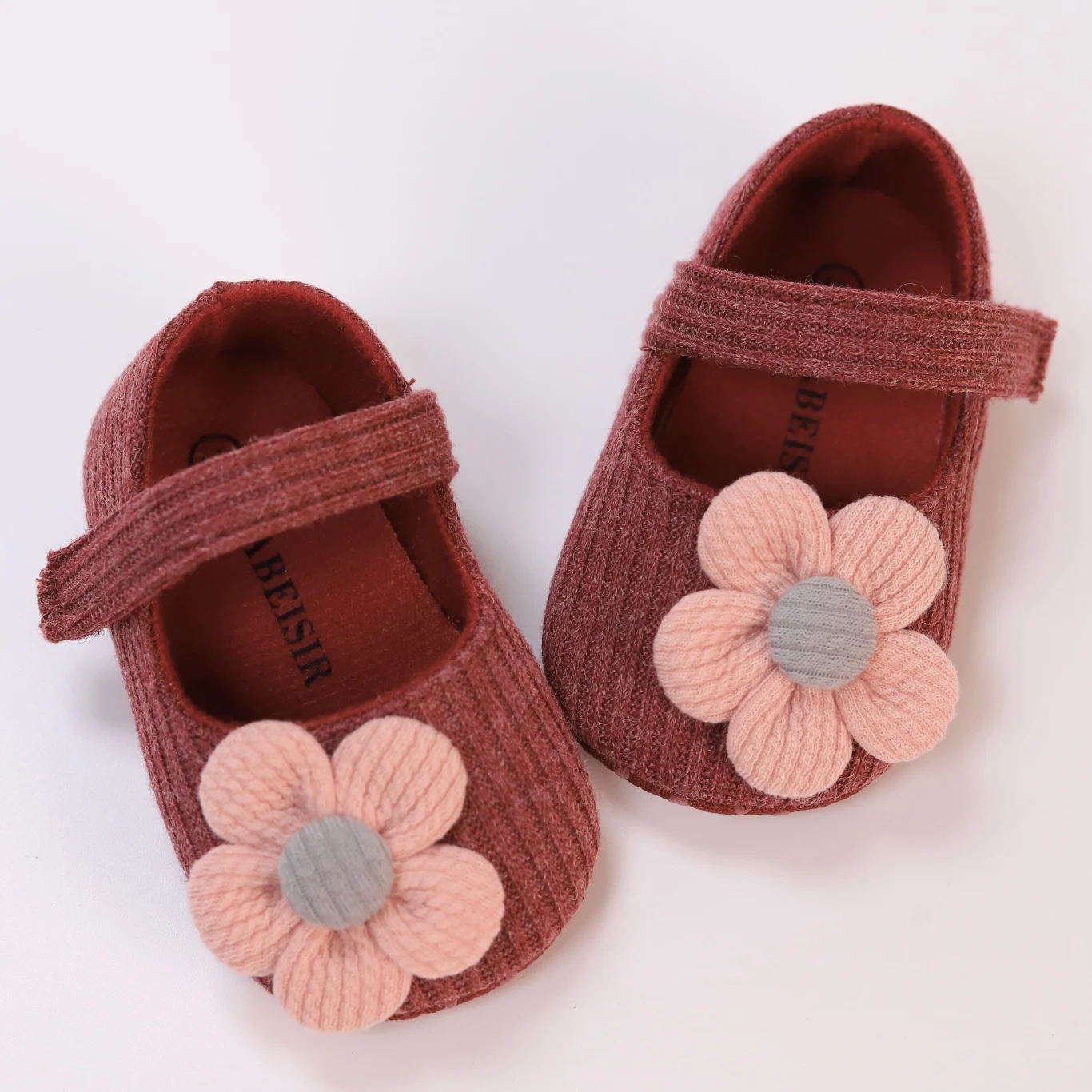 Cute Flower Mary Jane scarpe basse per neonate, scarpe morbide leggere alla moda per spettacoli Indoor Outdoor Party, primavera