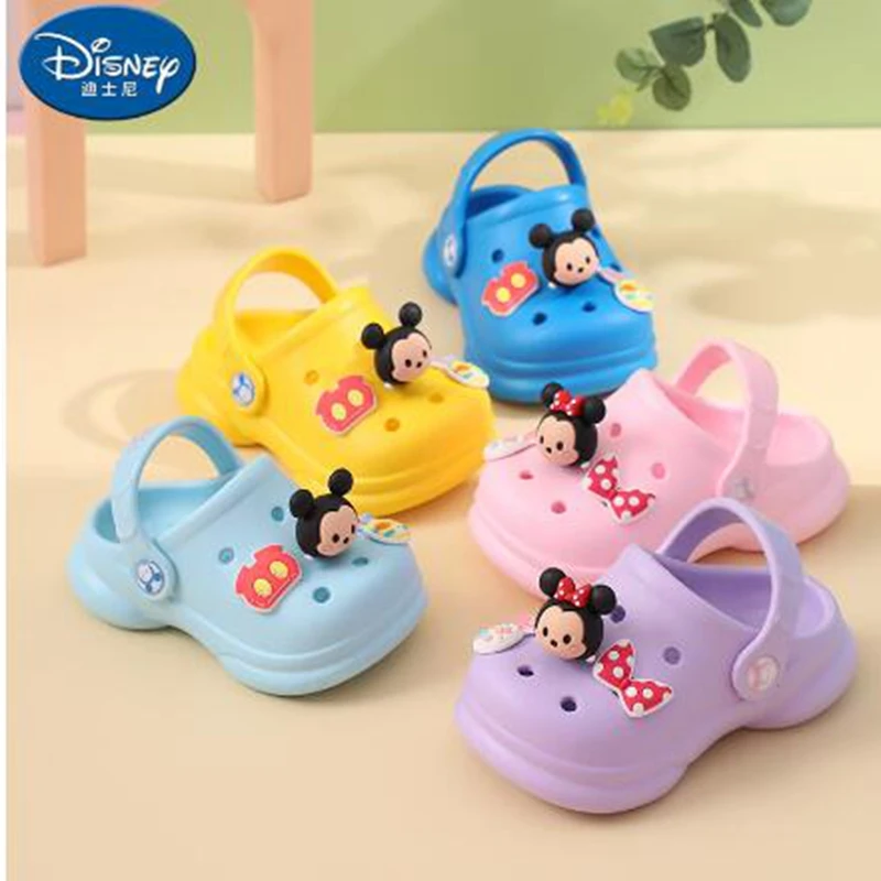 New Kids Summer Sandals Cartoon Mickey Mouse Beach Shoes Boys Girls Children Slippers Minnie Princess Baby Sandals Toddler Shoes