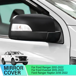 1Pair Side Mirror Caps Mirror Cover For Ford Ranger 2012-2022 T6 T7 T8 Wildtrak XLT XL XLS Sport
