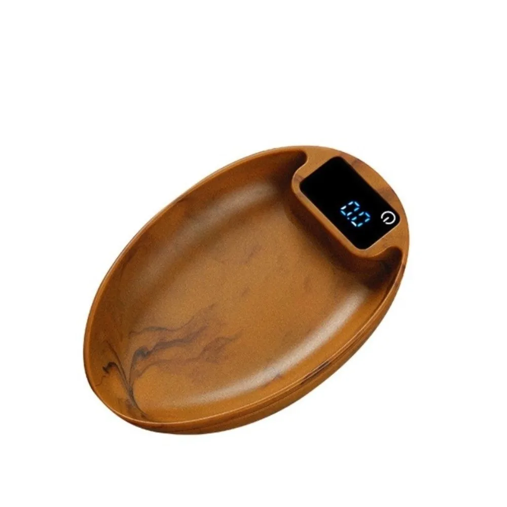 High-Precision Electronic Tea Scale Long Battery Life Touch Screen Coffee Bean Scale Wood Grain Rechargeable