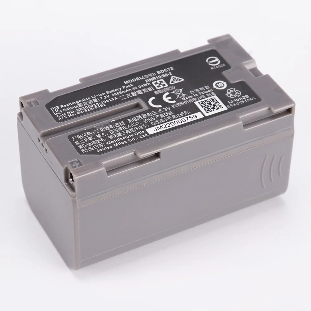 BDC72  Li lon Rechargeable Battery for TP-L6 SERIES Pipe Lasers/Total Stations