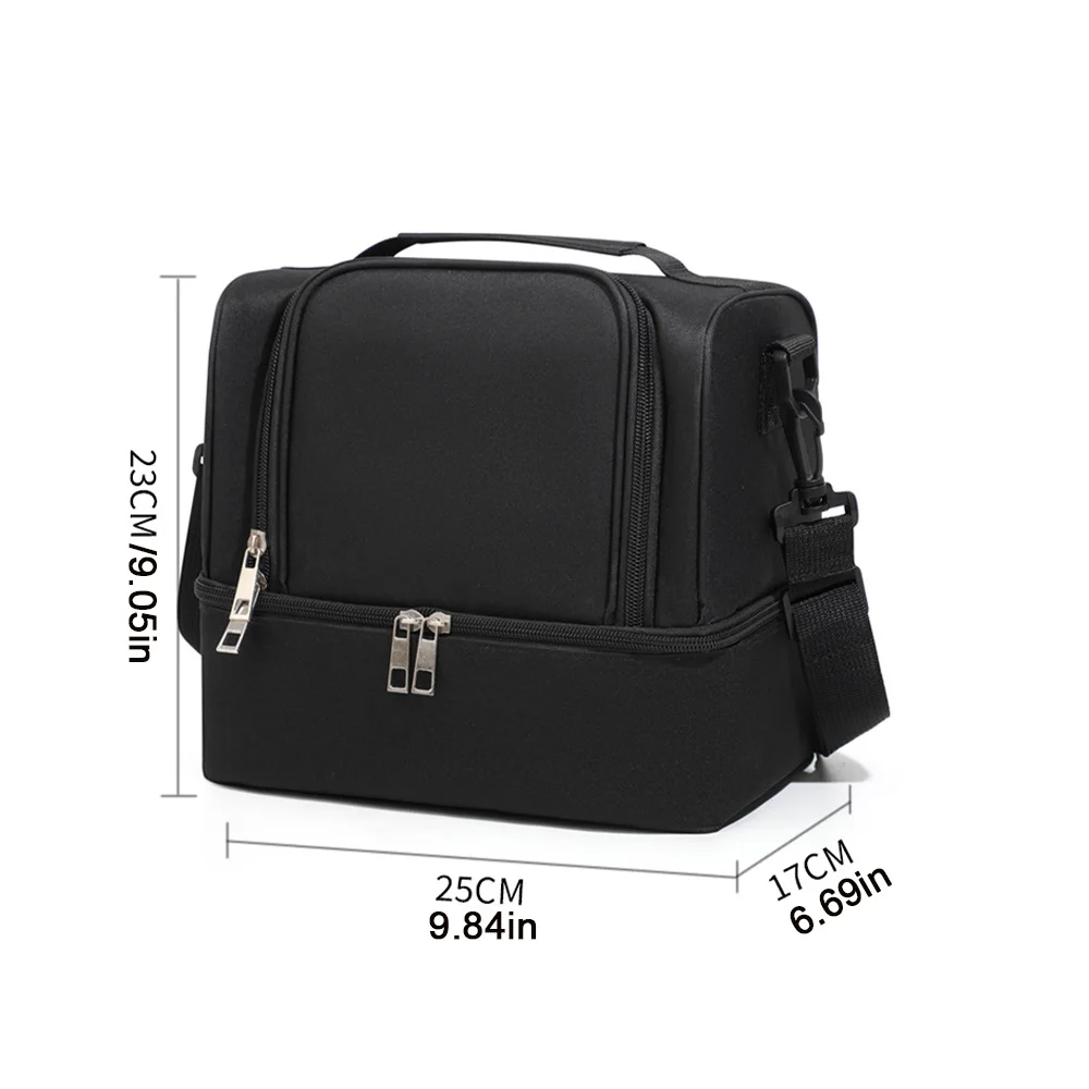 2025 جديد سعة كبيرة معزول أكياس الغداء قابلة لإعادة الاستخدام مقاوم للماء حقيبة تخزين مع حزام الكتف تخزين المواد الغذائية والشراب