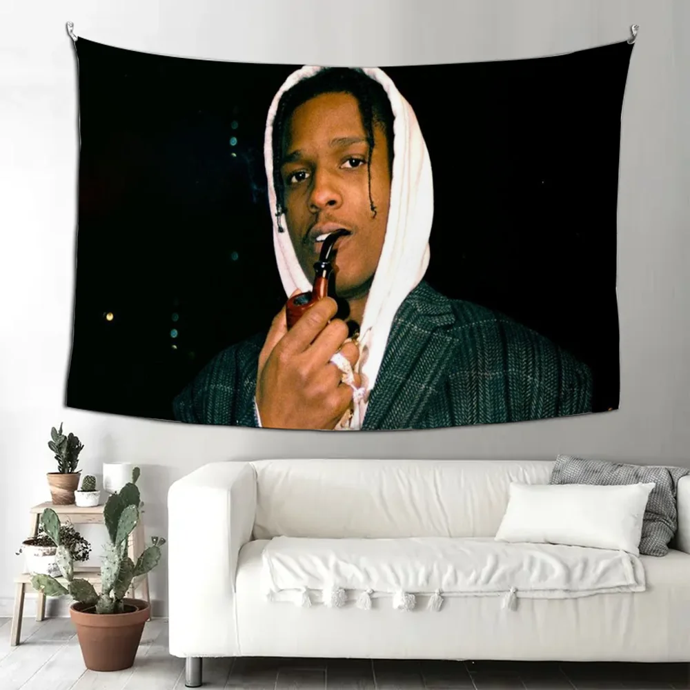 Asap R-Rockys Flags Rapper Tapestry Decoration party Background Hanging Cloth Bedroom Tapestry Room Decor Aesthetic