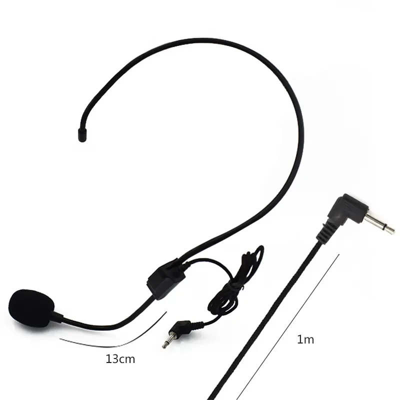 DATA FROG Professional 3.5MM Wired Microphone Headset Megaphone Radio Speaker Voice Amplifier Clear Sound Mic For Conference