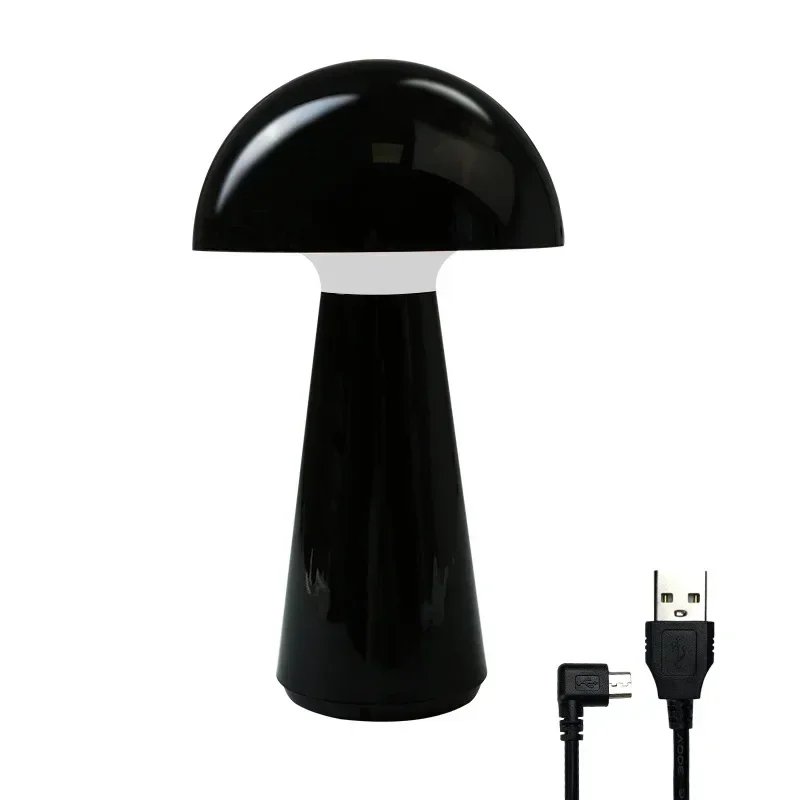 

Touch Dimmable Night Light Rechargeable Waterproof Table Lamp Bedside Desktop Ambient Light Creative Mushroom Lamp