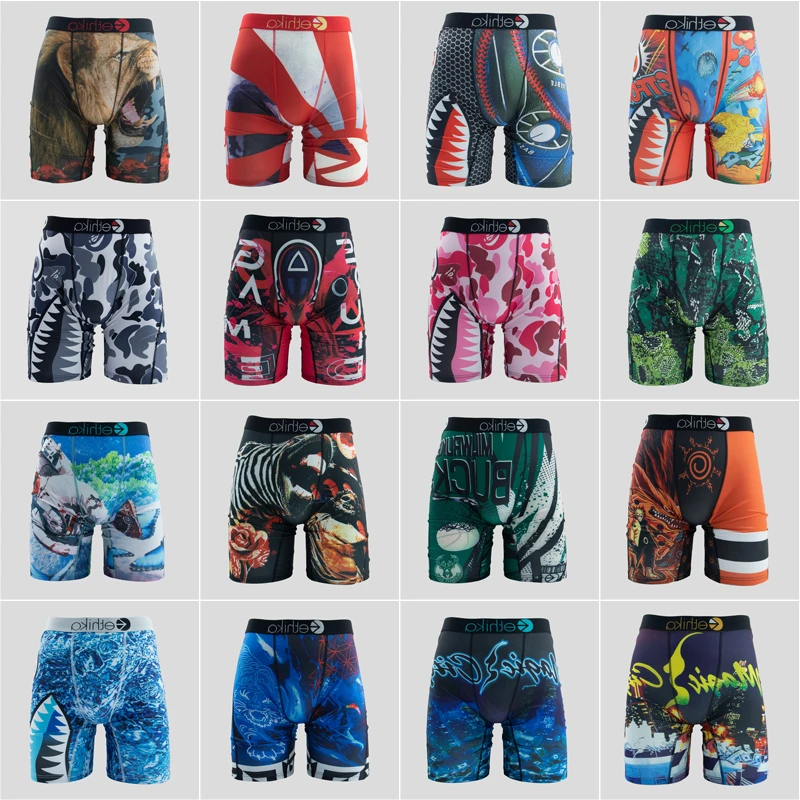 ETHIKA Men Underwear Breathable Sexy Panties Lingerie Underpants Male Plus Size L-XXXL Man Boxers Fashion Print Men Boxer Trunks