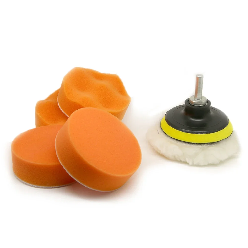 

7Pcs 3" Car Paint Polishing Machine Grinding Disc Car Waxing Sponge Wool Wheel Set