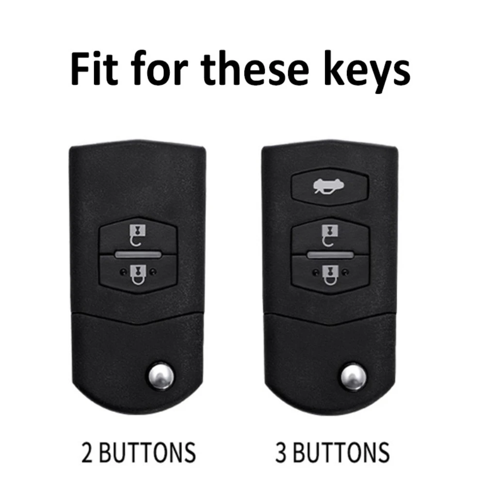2/3 Buttons TPU Flip Folding Remote Car Key Case Fob For MAZDA 3 5 6 Series M6 RX8 MX5 Shell Hold