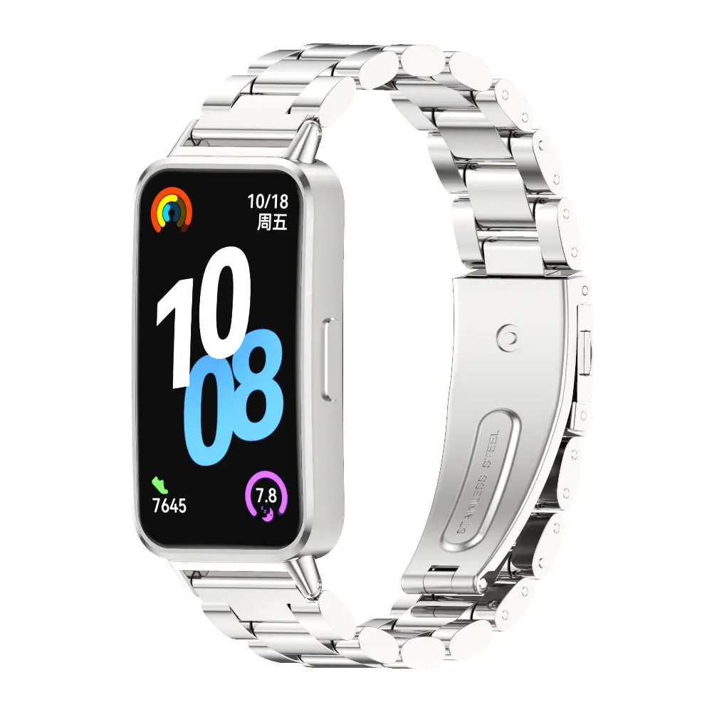Cinturino in metallo per cinturino Huawei Band 10 per cinturino Huawei Band 9 per Huawei Band 8 Smart Watch sostituzione in acciaio inossidabile